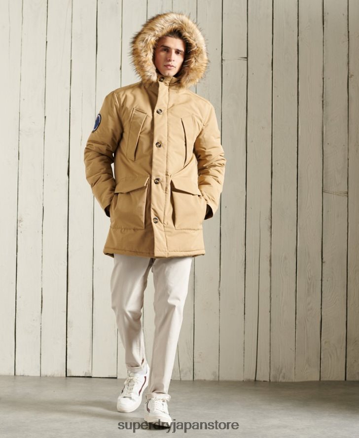エベレストパーカーコート 男性 Superdry 衣類 ベージュ 2J62PZ1079