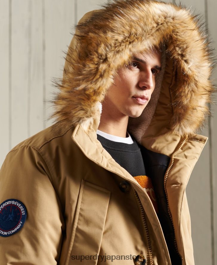 エベレストパーカーコート 男性 Superdry 衣類 ベージュ 2J62PZ1079