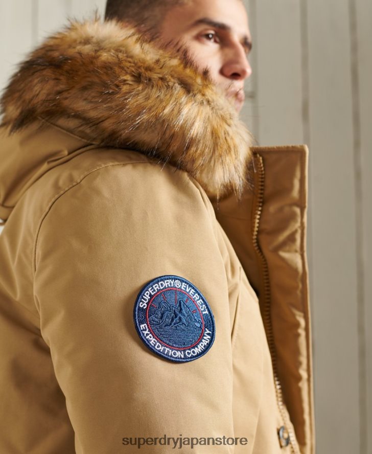 エベレストパーカーコート 男性 Superdry 衣類 ベージュ 2J62PZ1079