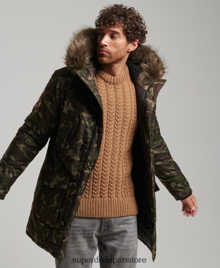 エベレストパーカーコート 男性 Superdry 衣類 カーキ 2J62PZ1080