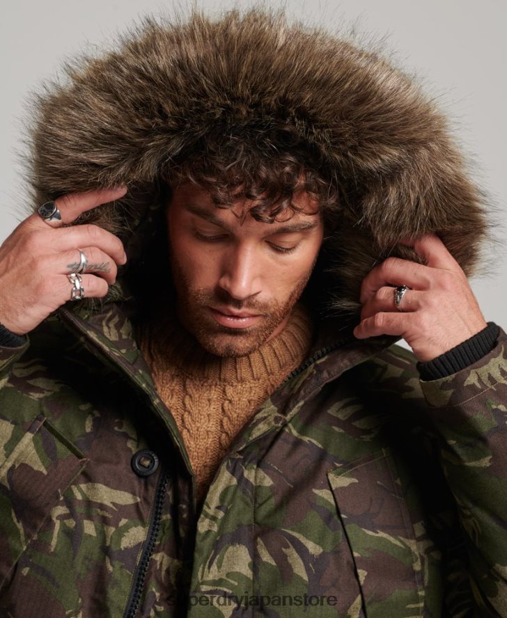 エベレストパーカーコート 男性 Superdry 衣類 カーキ 2J62PZ1080