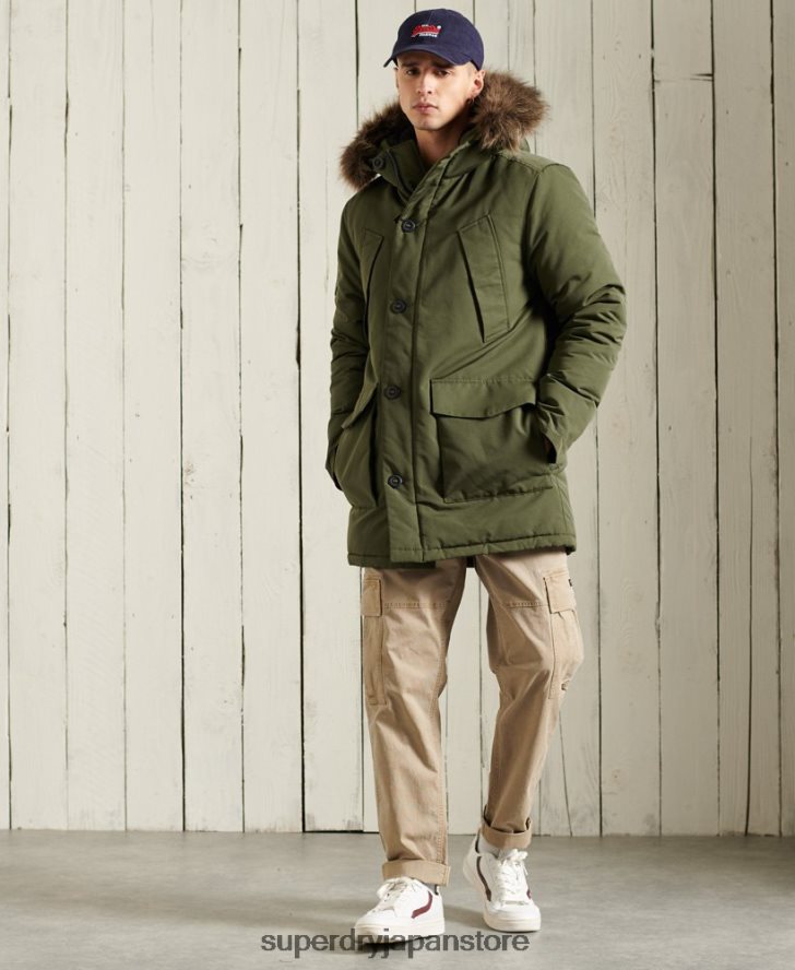 エベレストパーカーコート 男性 Superdry 衣類 カーキ 2J62PZ1081