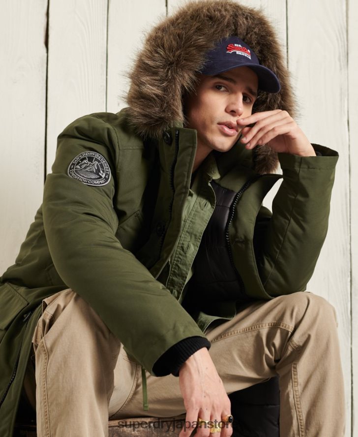 エベレストパーカーコート 男性 Superdry 衣類 カーキ 2J62PZ1081