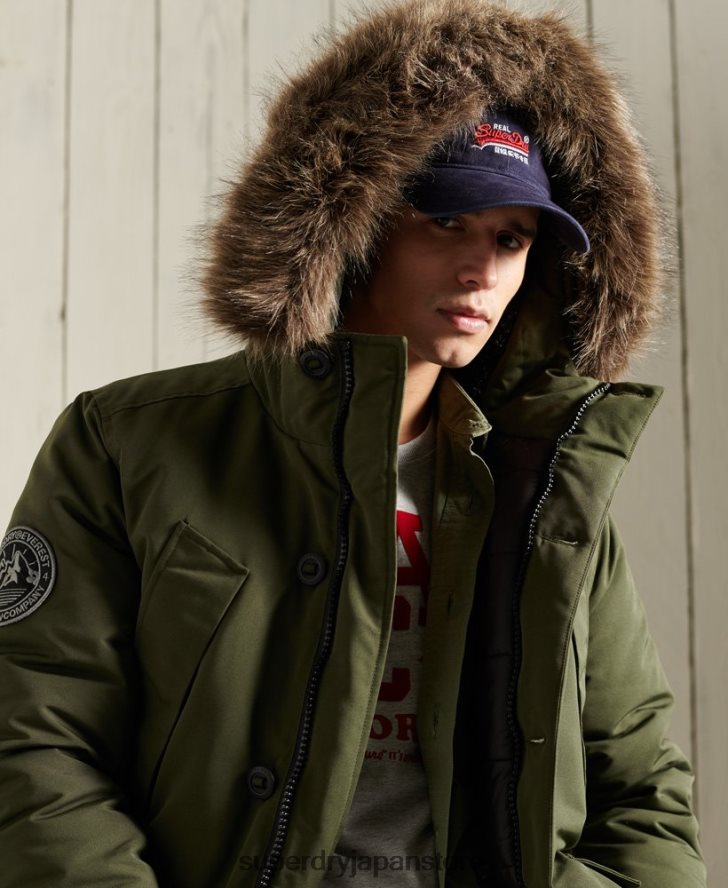 エベレストパーカーコート 男性 Superdry 衣類 カーキ 2J62PZ1081