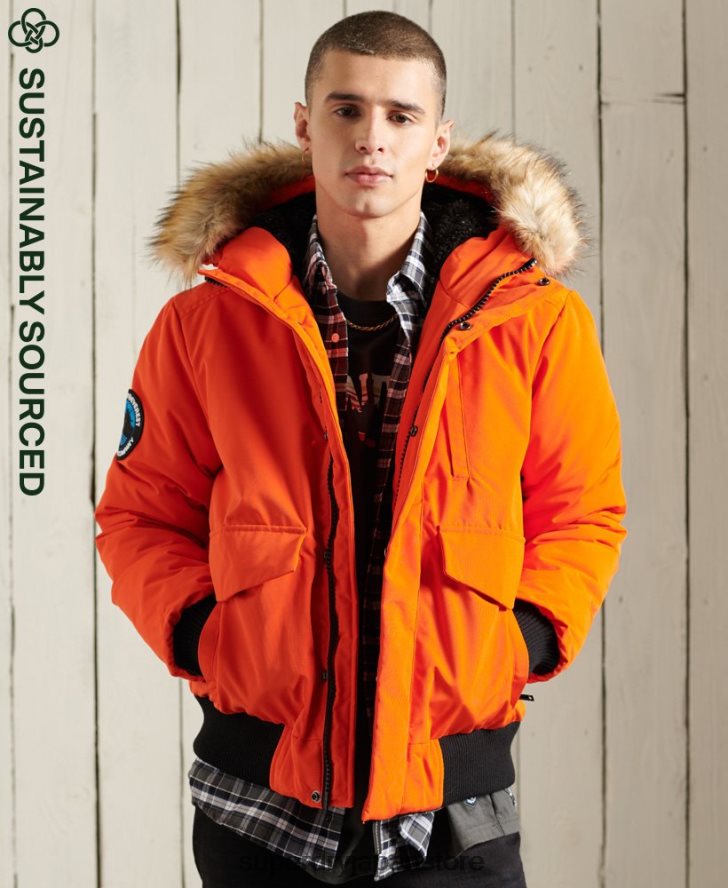 エベレスト ボンバージャケット 男性 Superdry 衣類 オレンジ 2J62PZ1082