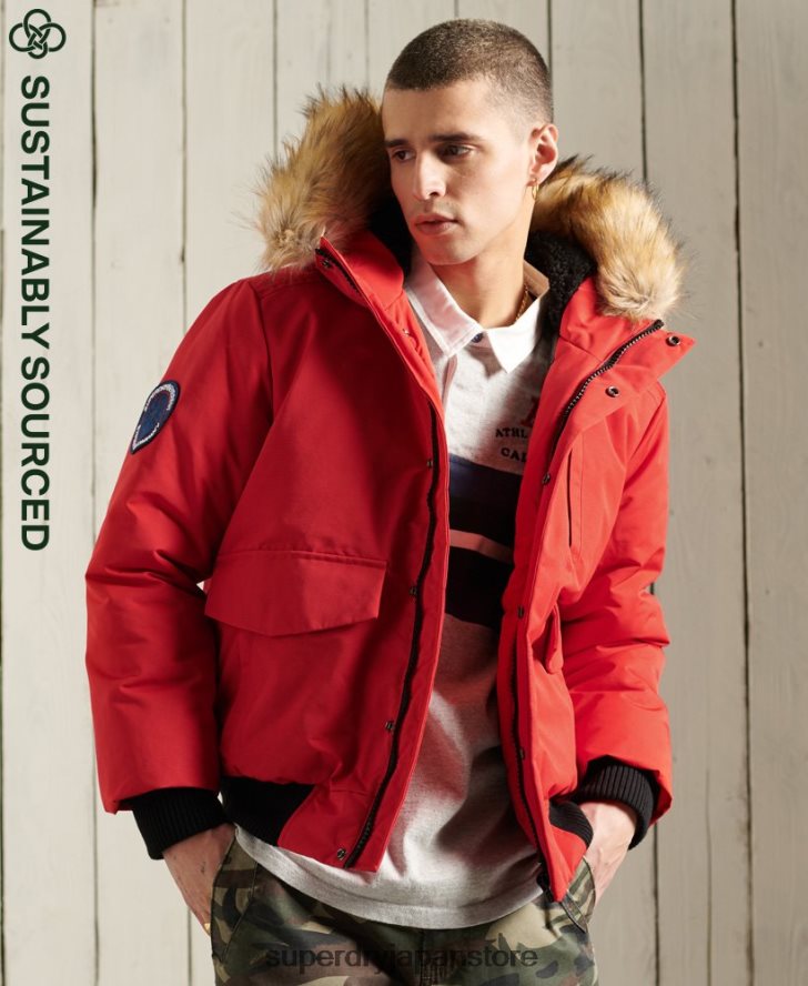 エベレスト ボンバージャケット 男性 Superdry 衣類 赤 2J62PZ1083