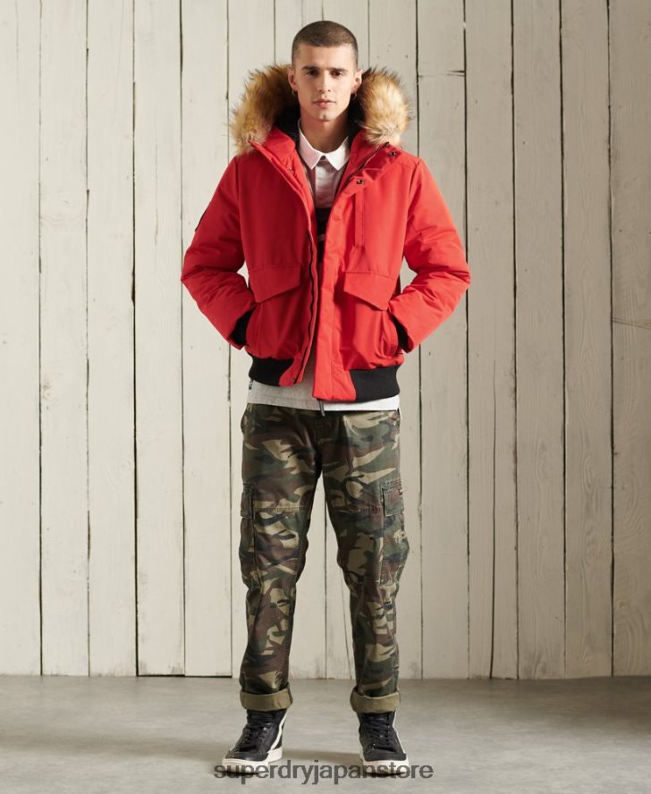 エベレスト ボンバージャケット 男性 Superdry 衣類 赤 2J62PZ1083