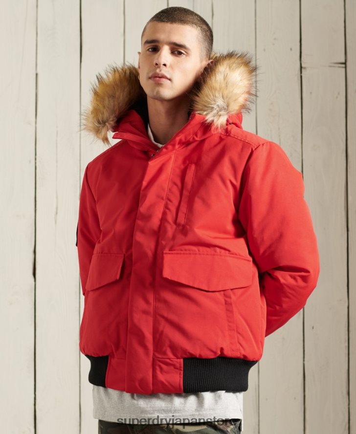 エベレスト ボンバージャケット 男性 Superdry 衣類 赤 2J62PZ1083