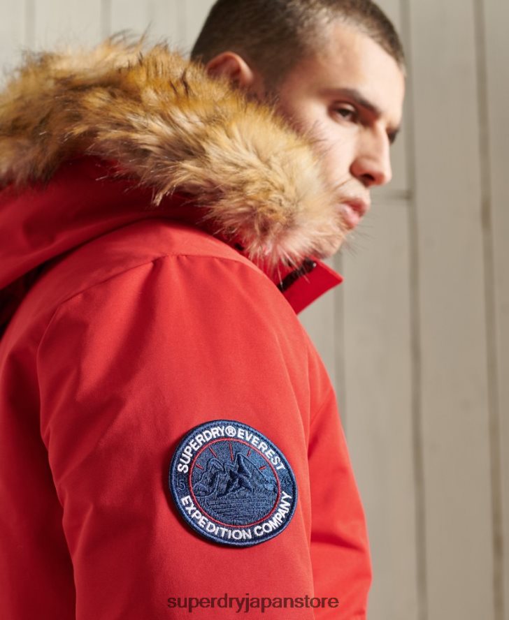 エベレスト ボンバージャケット 男性 Superdry 衣類 赤 2J62PZ1083