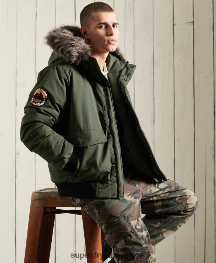 エベレスト ボンバージャケット 男性 Superdry 衣類 カーキ 2J62PZ1084