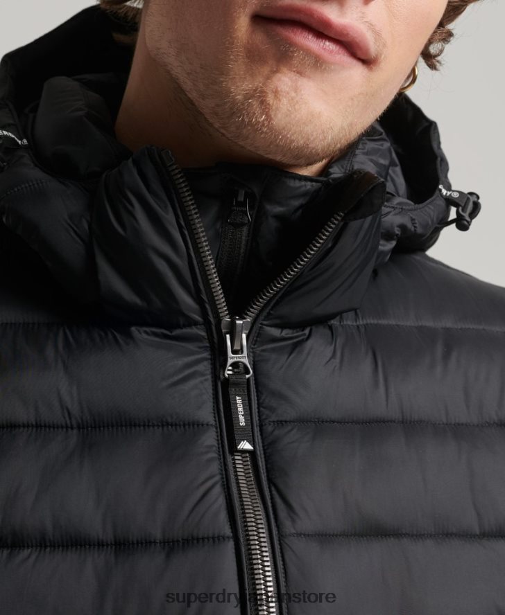 フード付きクラシックパファージャケット 男性 Superdry 衣類 黒 2J62PZ1087