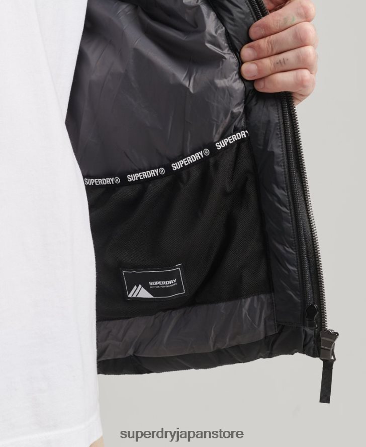 フード付きクラシックパファージャケット 男性 Superdry 衣類 黒 2J62PZ1087