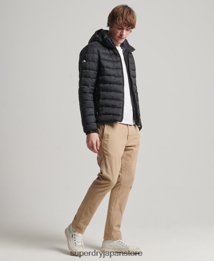 フード付きクラシックパファージャケット 男性 Superdry 衣類 黒 2J62PZ1087