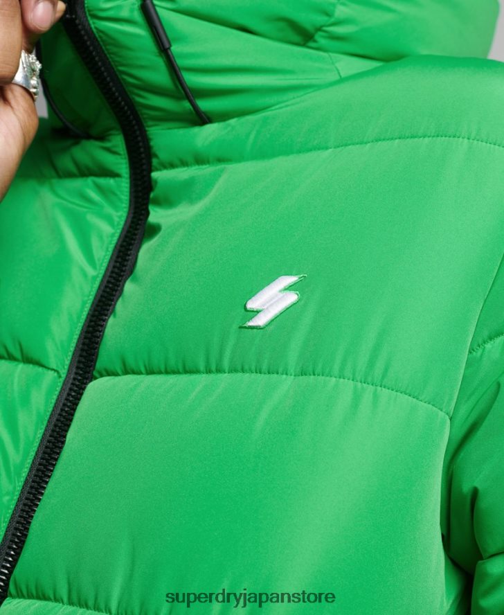 スポーツパファーフード付きジャケット 男性 Superdry 衣類 緑 2J62PZ1090