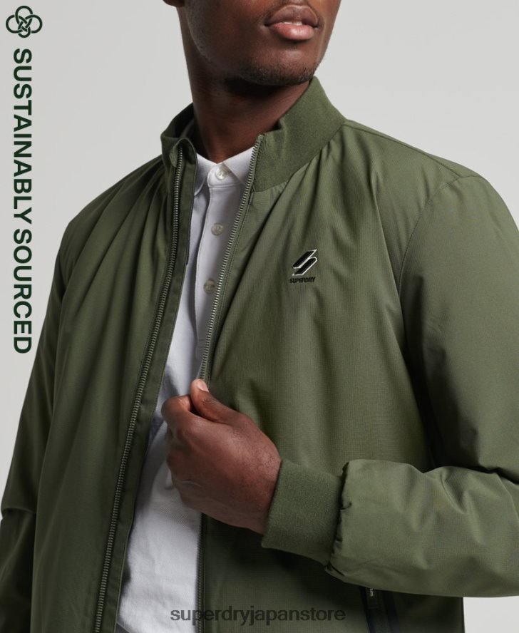 コードトレーニングハリントンジャケット 男性 Superdry 衣類 カーキ 2J62PZ1096