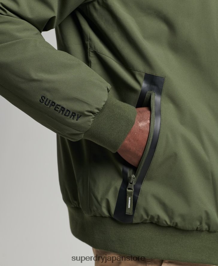コードトレーニングハリントンジャケット 男性 Superdry 衣類 カーキ 2J62PZ1096