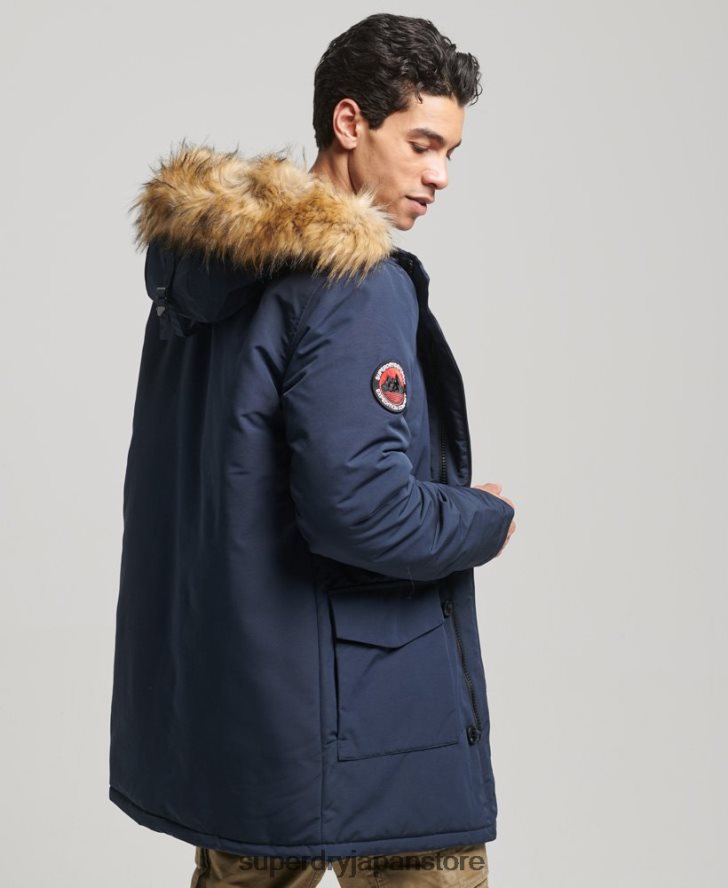 エベレストパーカーコート 男性 Superdry 衣類 海軍 2J62PZ1097