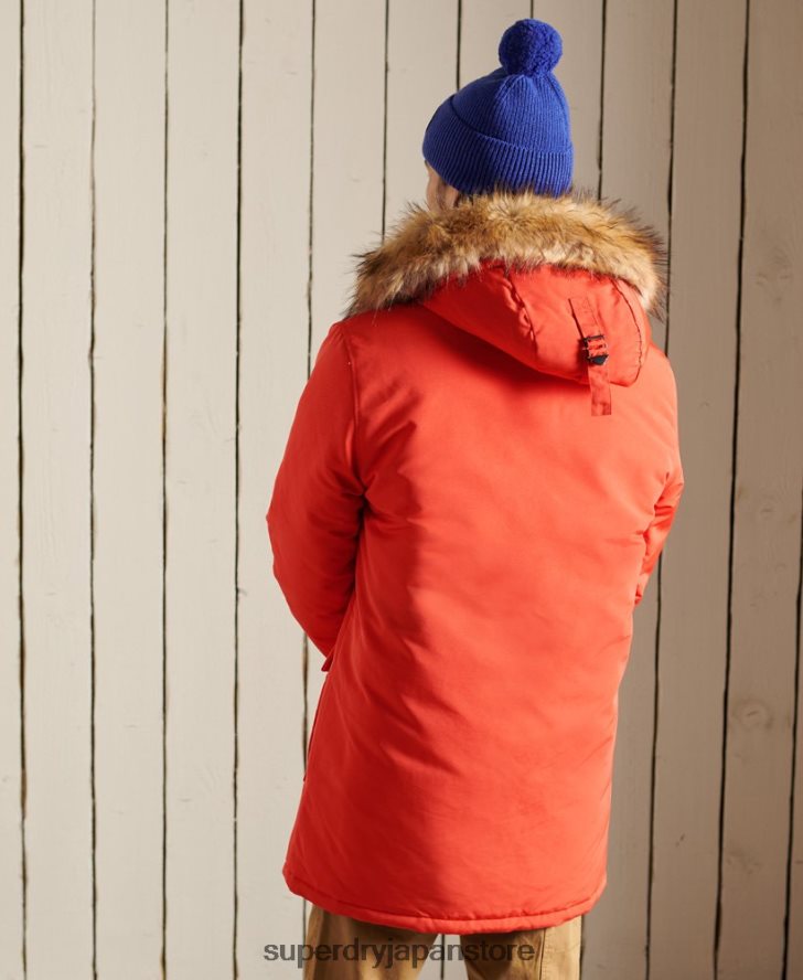 エベレストパーカーコート 男性 Superdry 衣類 オレンジ 2J62PZ1098