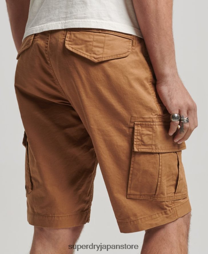 オーガニックコットンコアカーゴショーツ 男性 Superdry 衣類 茶色 2J62PZ109