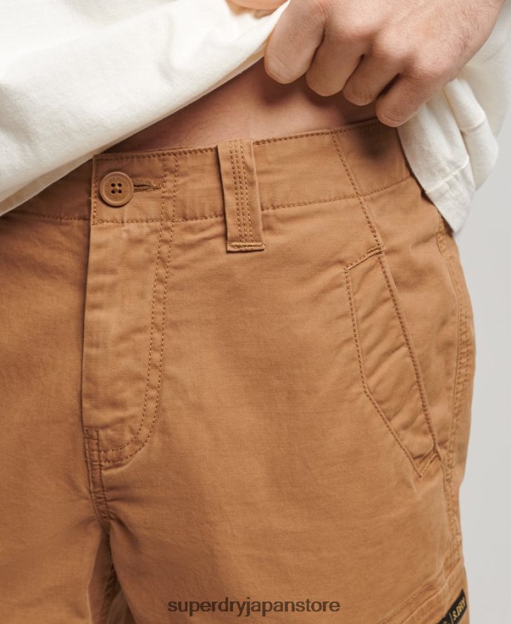 オーガニックコットンコアカーゴショーツ 男性 Superdry 衣類 茶色 2J62PZ109