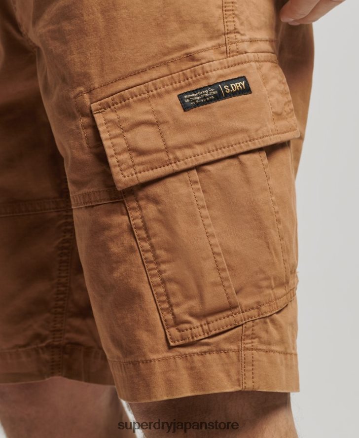 オーガニックコットンコアカーゴショーツ 男性 Superdry 衣類 茶色 2J62PZ109