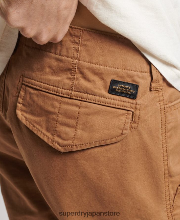 オーガニックコットンコアカーゴショーツ 男性 Superdry 衣類 茶色 2J62PZ109