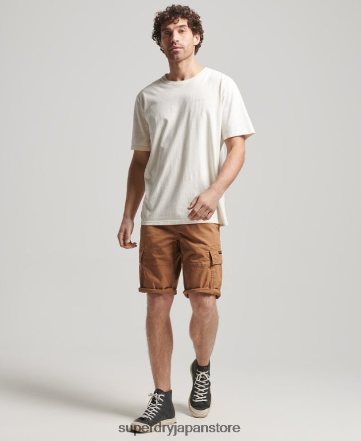 オーガニックコットンコアカーゴショーツ 男性 Superdry 衣類 茶色 2J62PZ109