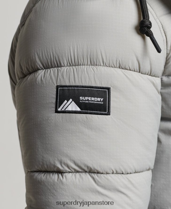 リップストップ延縄パファージャケット 男性 Superdry 衣類 ライトグレー 2J62PZ1100