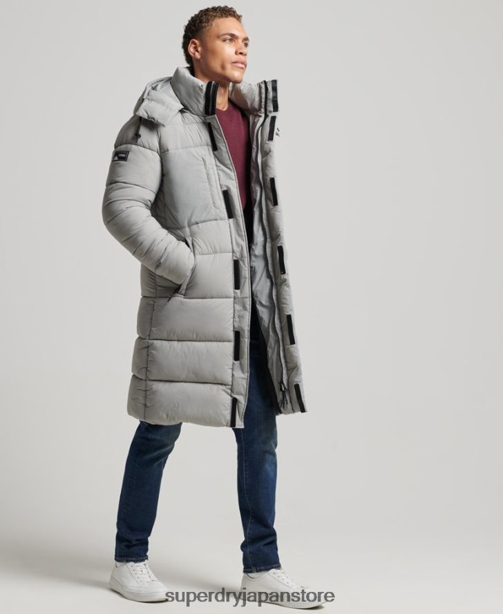 リップストップ延縄パファージャケット 男性 Superdry 衣類 ライトグレー 2J62PZ1100