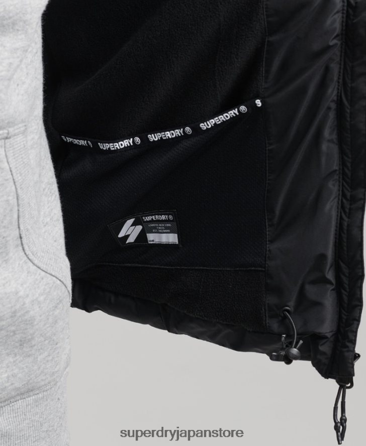 フードなしスポーツパファージレ 男性 Superdry 衣類 黒 2J62PZ1102