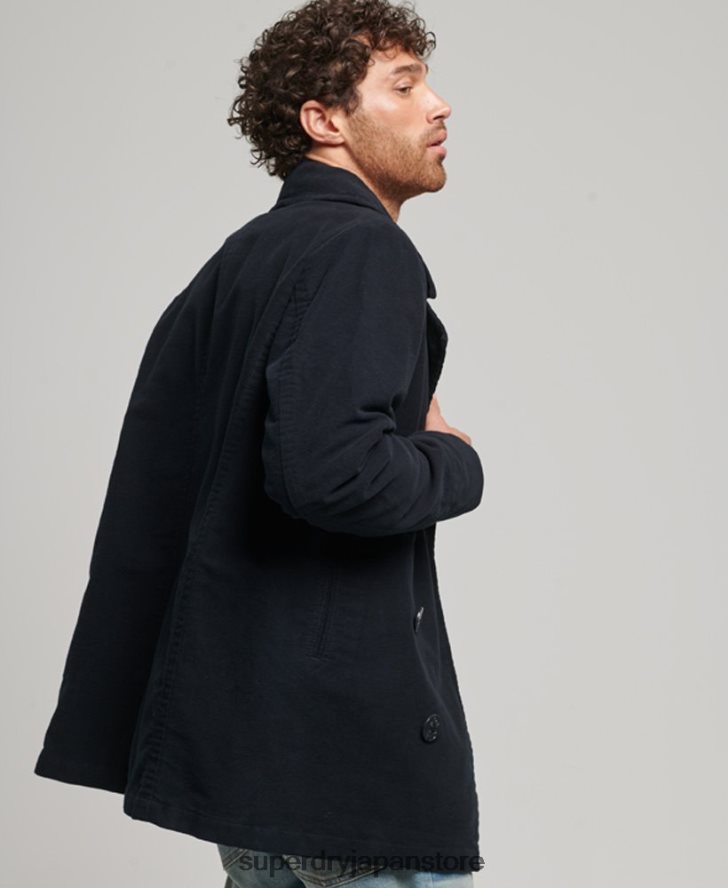 マーチャント ストア - モールスキン ピーコート 男性 Superdry 衣類 海軍 2J62PZ1103