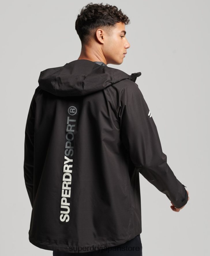 防水ジャケット 男性 Superdry 衣類 黒 2J62PZ1104