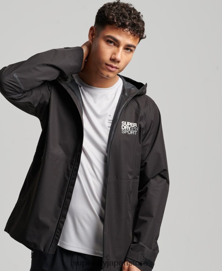防水ジャケット 男性 Superdry 衣類 黒 2J62PZ1104