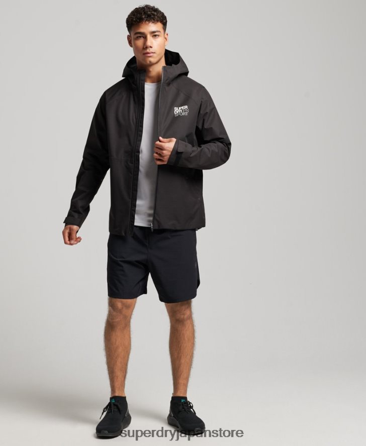 防水ジャケット 男性 Superdry 衣類 黒 2J62PZ1104
