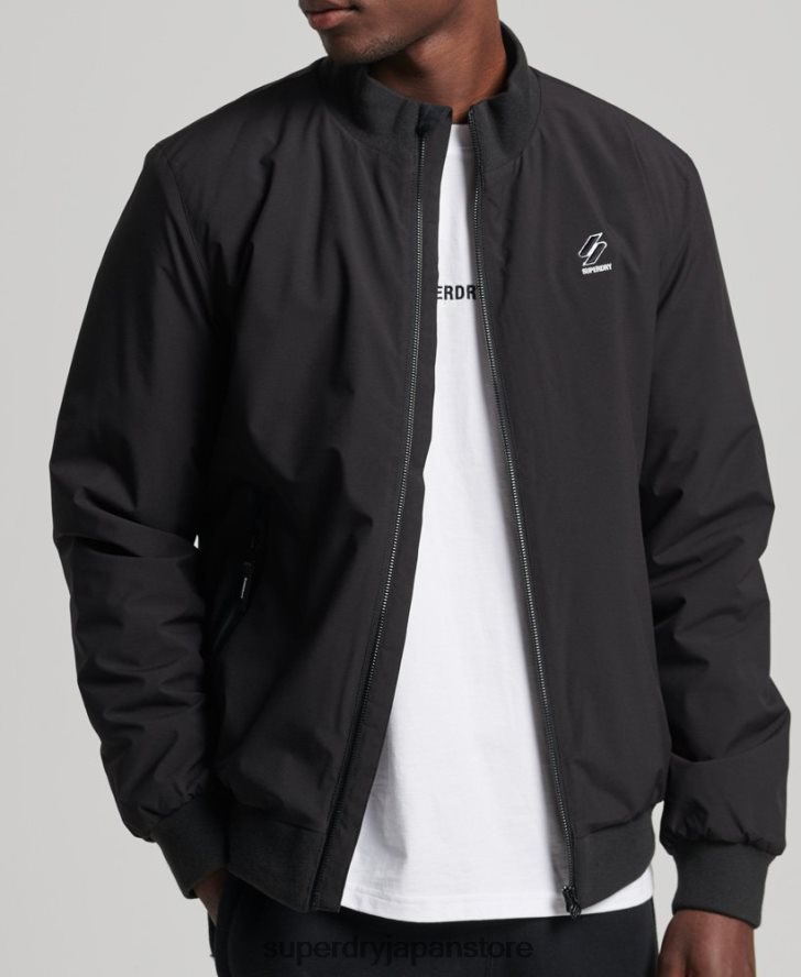 コードトレーニングハリントンジャケット 男性 Superdry 衣類 黒 2J62PZ1109