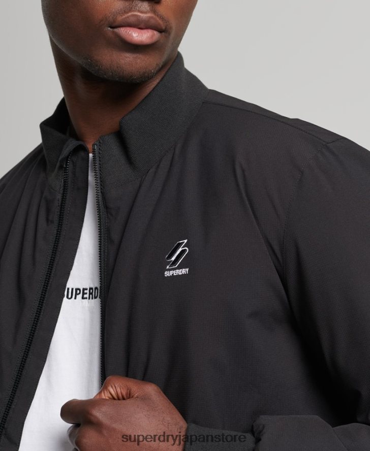 コードトレーニングハリントンジャケット 男性 Superdry 衣類 黒 2J62PZ1109