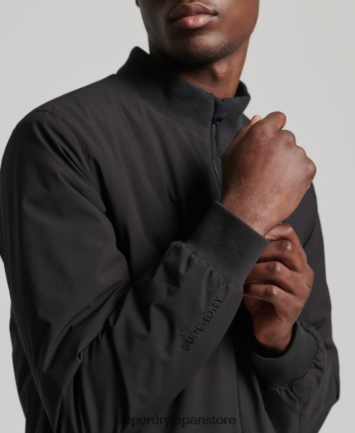 コードトレーニングハリントンジャケット 男性 Superdry 衣類 黒 2J62PZ1109