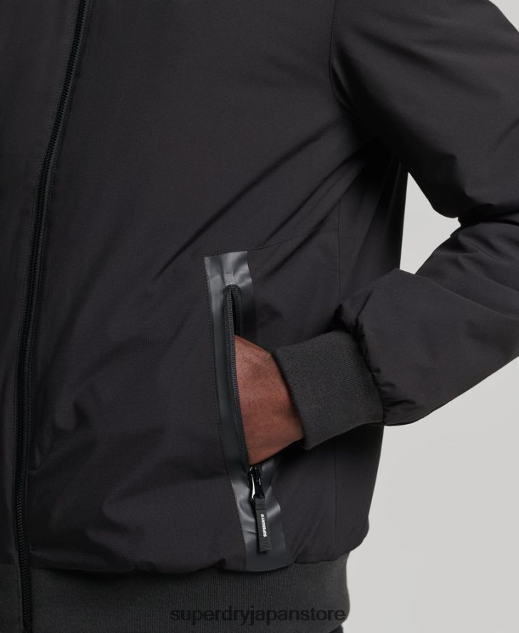 コードトレーニングハリントンジャケット 男性 Superdry 衣類 黒 2J62PZ1109