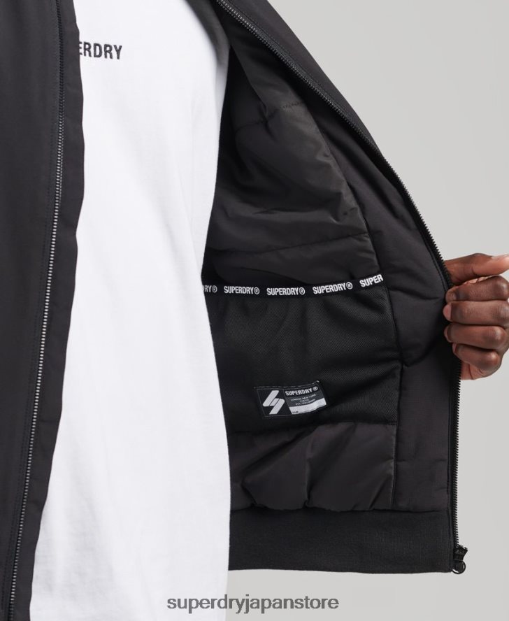 コードトレーニングハリントンジャケット 男性 Superdry 衣類 黒 2J62PZ1109