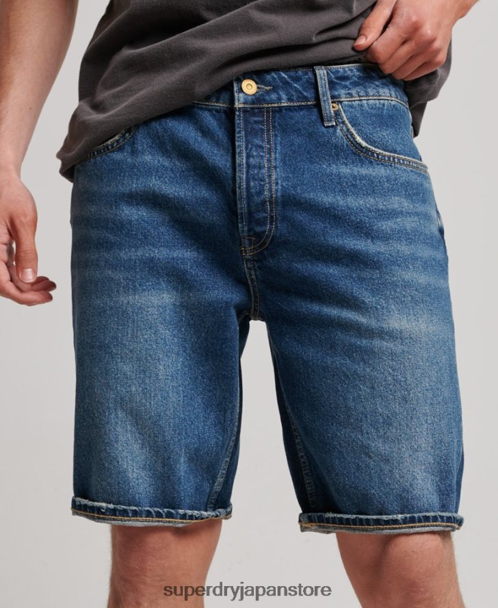 ストレートショーツ 男性 Superdry 衣類 濃紺 2J62PZ110
