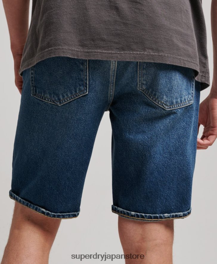 ストレートショーツ 男性 Superdry 衣類 濃紺 2J62PZ110