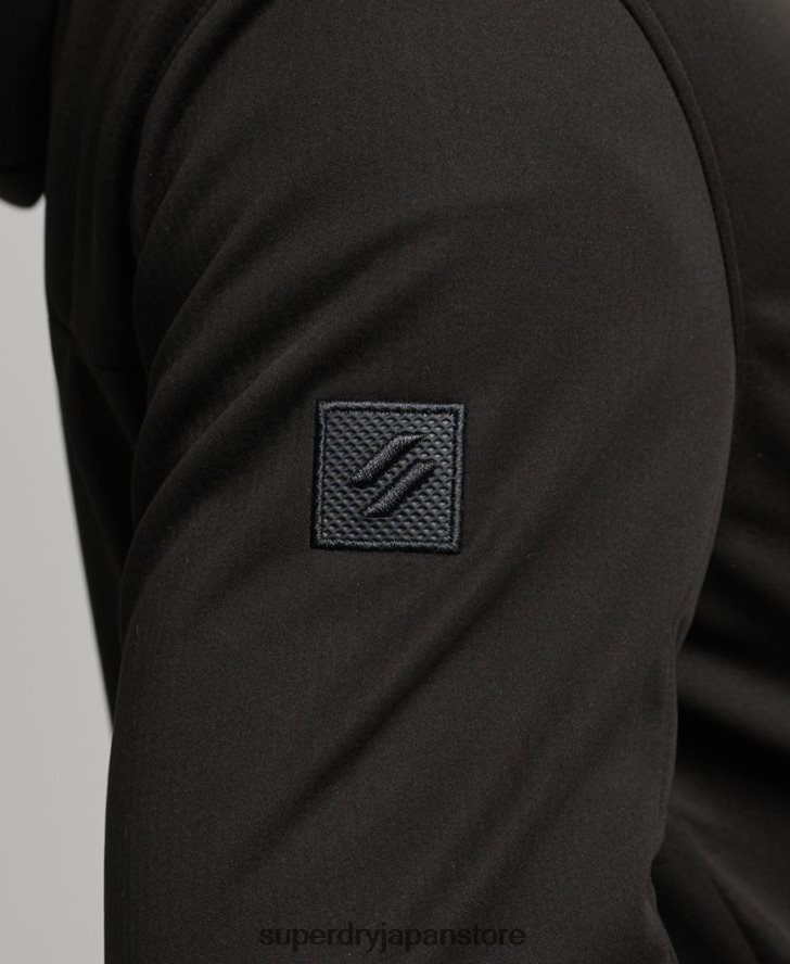 ハイテクソフトシェルトラックジャケット 男性 Superdry 衣類 黒 2J62PZ1112