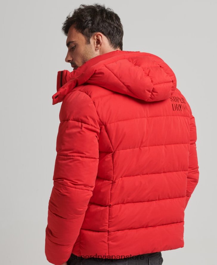 マイクロファイバーマウンテンパファージャケット 男性 Superdry 衣類 赤 2J62PZ1115