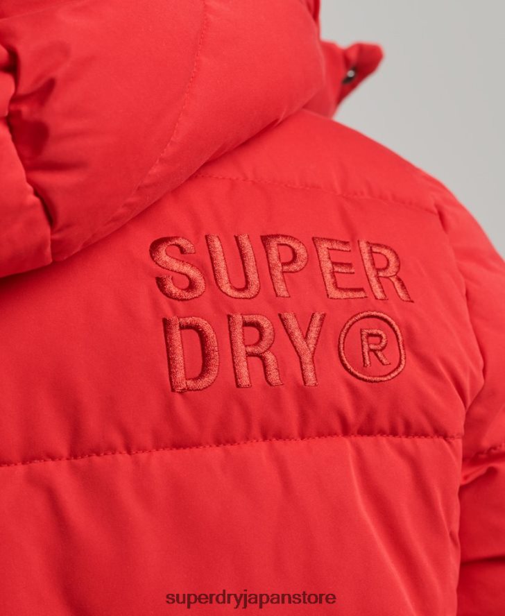 マイクロファイバーマウンテンパファージャケット 男性 Superdry 衣類 赤 2J62PZ1115
