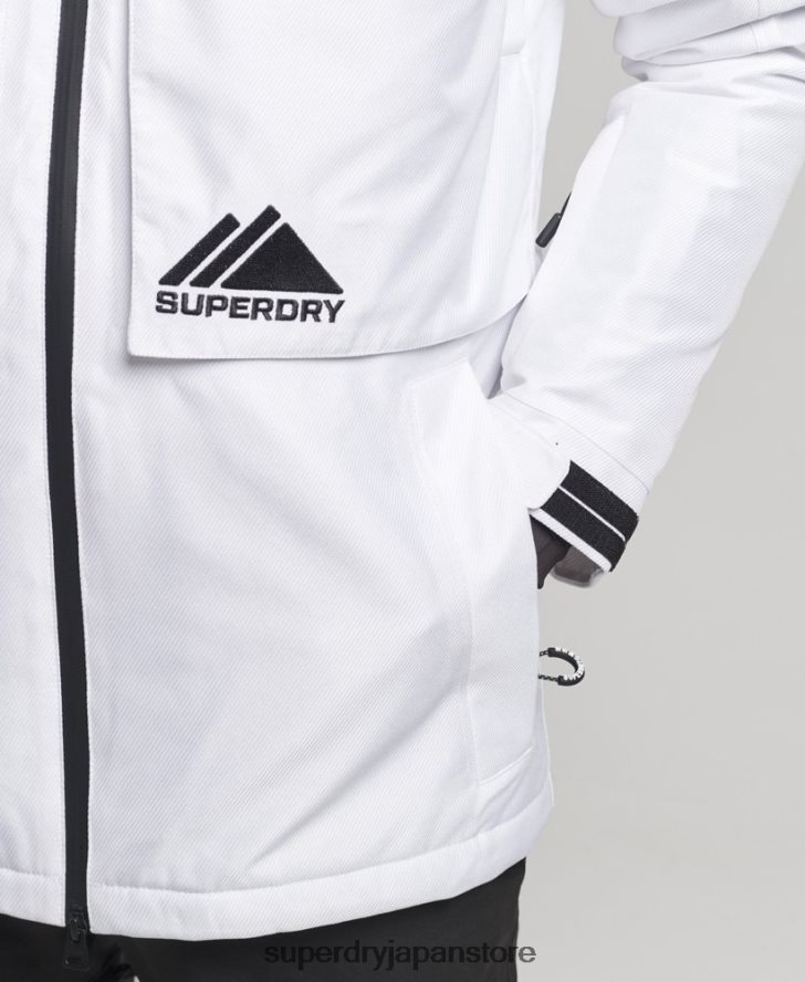 フリーライドジャケット 男性 Superdry 衣類 白 2J62PZ1116