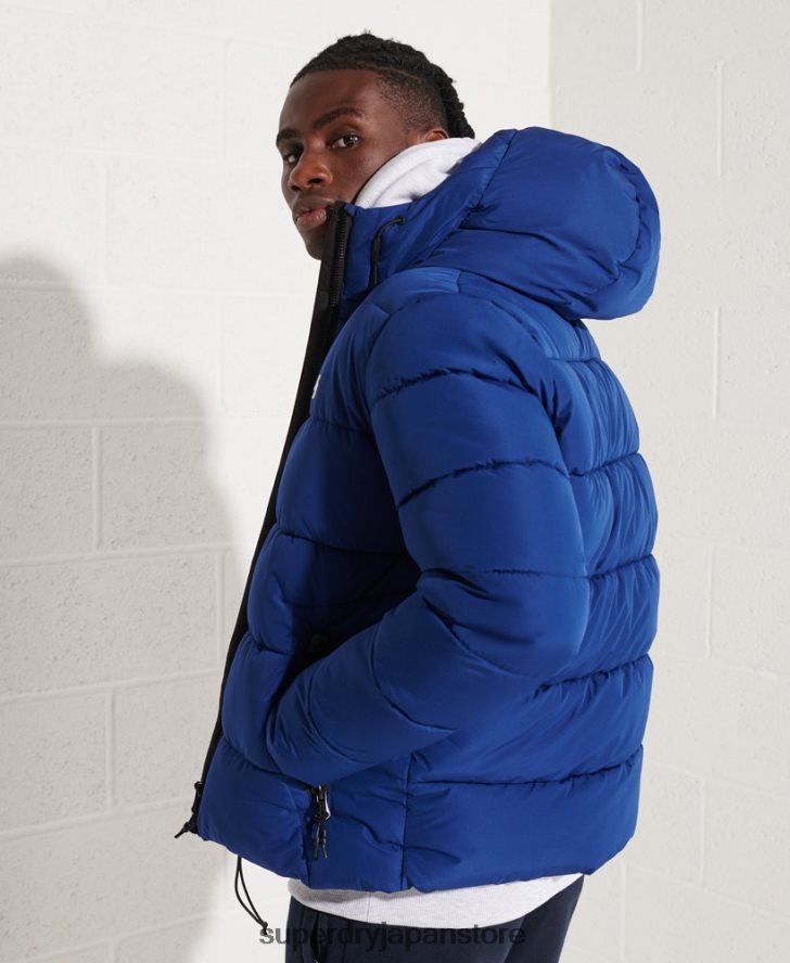 スポーツパファーフード付きジャケット 男性 Superdry 衣類 海軍 2J62PZ1118