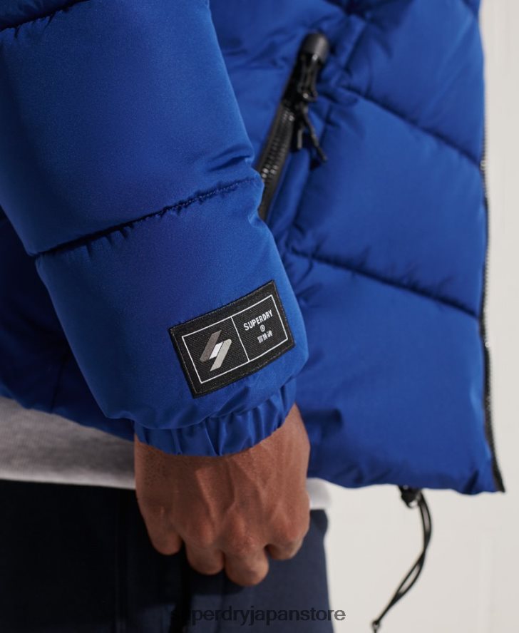 スポーツパファーフード付きジャケット 男性 Superdry 衣類 海軍 2J62PZ1118
