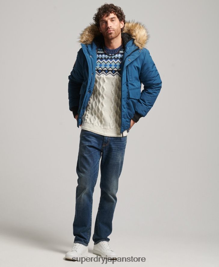 エベレスト ボンバージャケット 男性 Superdry 衣類 ライトブルー 2J62PZ1121