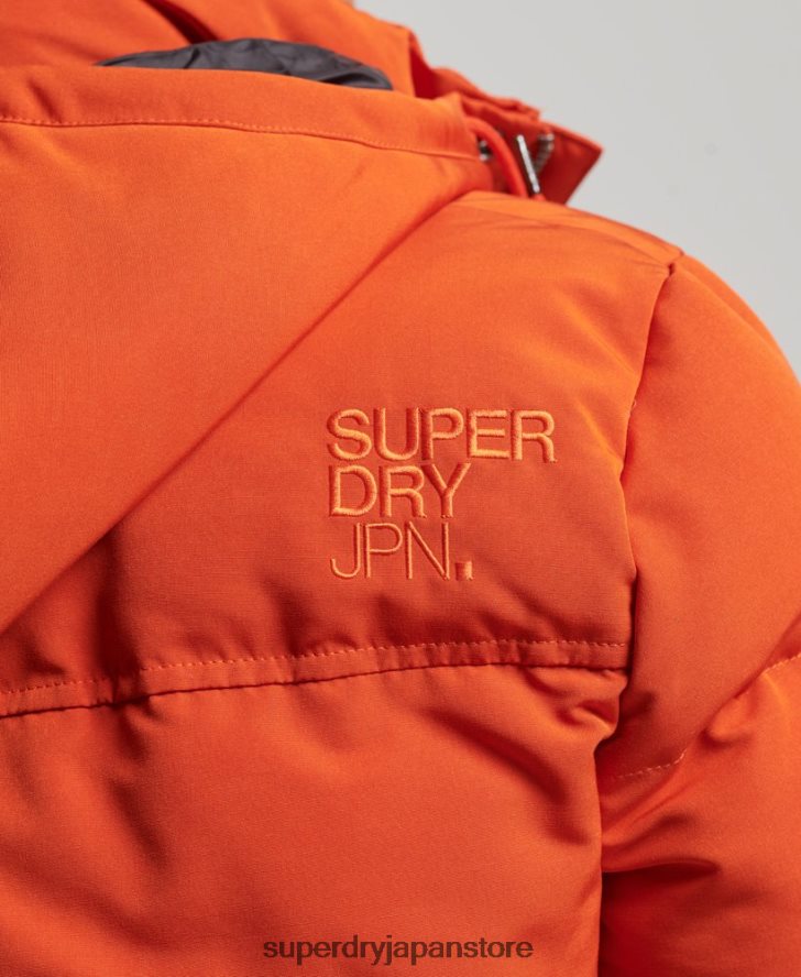 エベレスト フード付きパファージャケット 男性 Superdry 衣類 オレンジ 2J62PZ1122