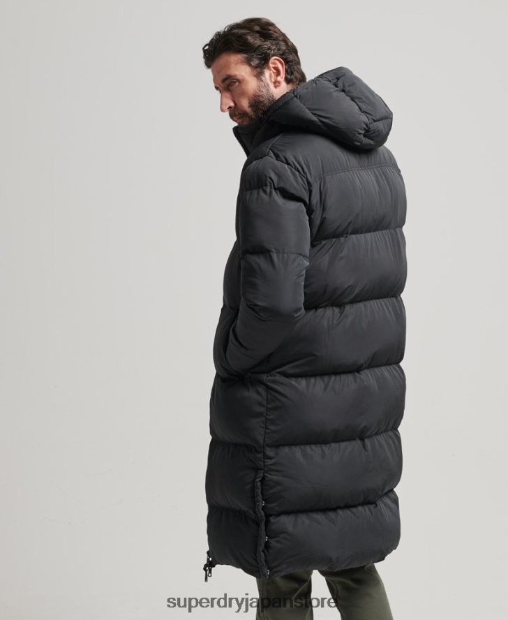 はえ縄羽毛布団コート 男性 Superdry 衣類 黒 2J62PZ1123